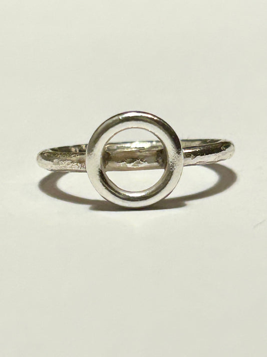 Circle charm ring